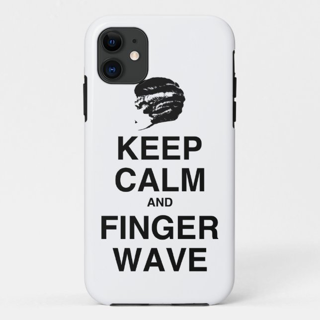 CAPA PARA iPhone DA Case-Mate MANTENHA A CALMA E A ONDA DE DEDO! (Verso)