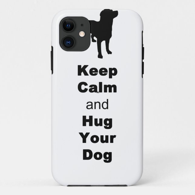 Capa Para iPhone Da Case-Mate Mantenha a calma e abrace seu cão (Verso)