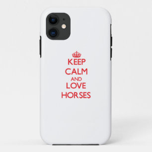 Capa Para iPhone Da Case-Mate Mantenha a calma e ame cavalos