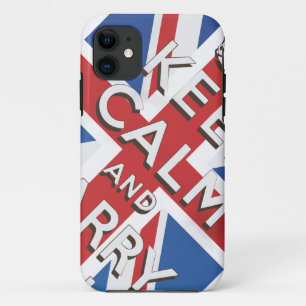 Capa Para iPhone Da Case-Mate Mantenha a calma e continue a bandeira britânica