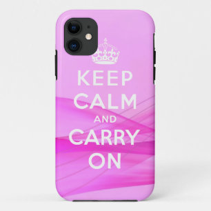Capa Para iPhone Da Case-Mate Mantenha a calma para continuar o rosa do caso do