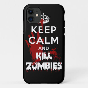 Capa Para iPhone Da Case-Mate Mantenha caixa preta calma e do matar dos zombis