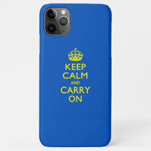 Capa Para iPhone Da Case-Mate MANTENHA CALMA E CARREGUE NO Decor Azul
