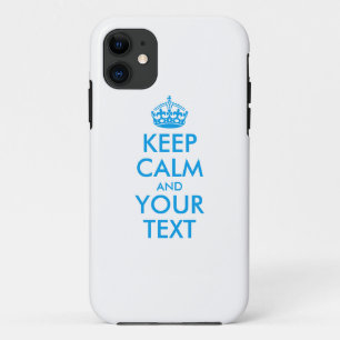 Capa Para iPhone Da Case-Mate MANTENHA CALMA Personalizada e SEU TEXTO - palavra