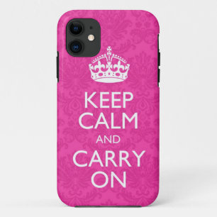 Capa Para iPhone Da Case-Mate Mantenha calmo e continue o iPhone do damasco 5
