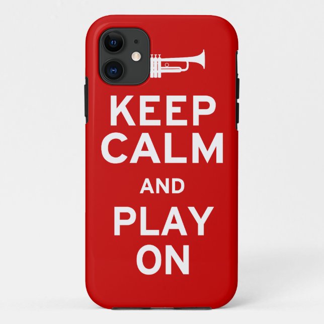 Capa Para iPhone Da Case-Mate Mantenha Calmo Trumpet (Verso)