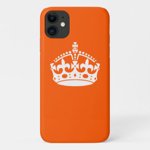 Capa Para iPhone Da Case-Mate Mantenha o Calma CROWN no Laranja Personalize isso