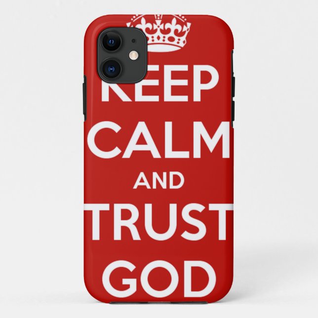 Capa Para iPhone Da Case-Mate Mantenha o deus da calma e da confiança (Verso)