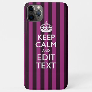 Capa Para iPhone Da Case-Mate Mantenha o texto calmo personalizado na Fúsia ros