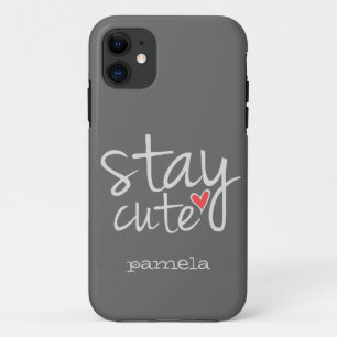 Capa Para iPhone Da Case-Mate Mantenha-se bonito no iPhone 5 mal ali, Cinza