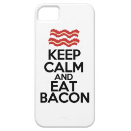 Capa Para iPhone Da Case-Mate mantenha-se calmo e coma bacon como caso engraçado