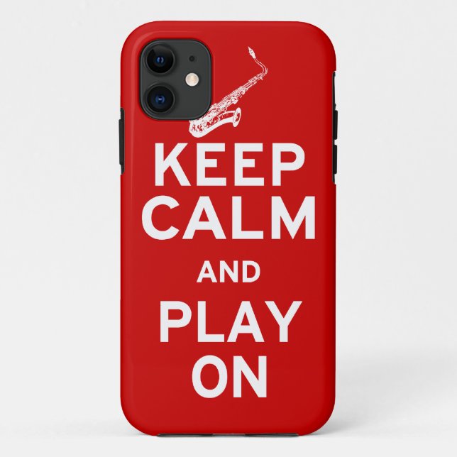 Capa Para iPhone Da Case-Mate Manter Calm Saxofone (Verso)
