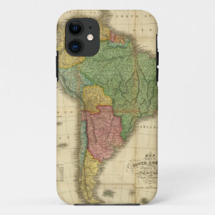 Capa Para iPhone Da Case-Mate Mapa 1826 de Ámérica do Sul do vintage por Antho