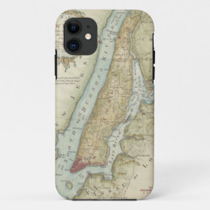 Capa Para iPhone Da Case-Mate Mapa do vintage da Nova Iorque (1869)