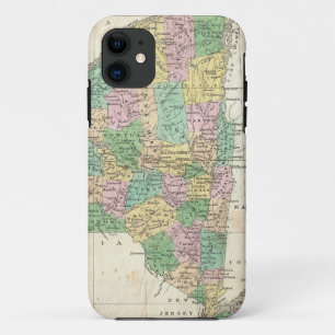 Capa Para iPhone Da Case-Mate Mapa do vintage de New York (1827)