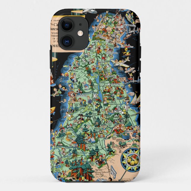 Capa Para iPhone Da Case-Mate Mapa engraçado da península de San Francisco (Verso)