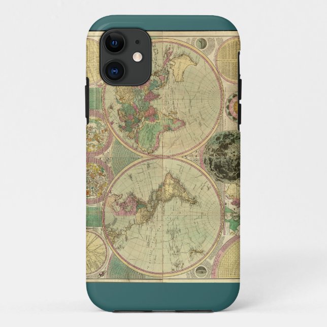 Capa Para iPhone Da Case-Mate Mapa mundial antigo de Carington Bowles, cerca de  (Verso)
