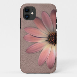 Capa Para iPhone Da Case-Mate Margarida cor-de-rosa no impressão do couro do