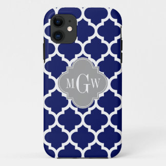 Capa Para iPhone Da Case-Mate Marinho Azul Whroquino #5 Cinza 3 Monograma Inicia