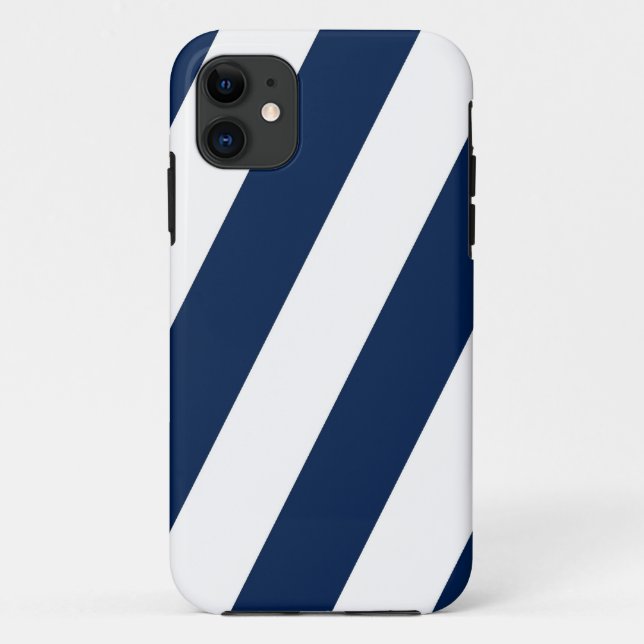 Capa Para iPhone Da Case-Mate Marinho e faixas brancas (Verso)