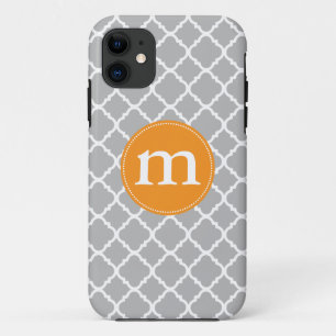 Capa Para iPhone Da Case-Mate Marroquino cinzento elegante Quatrefoil