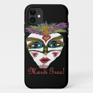 Capa Para iPhone Da Case-Mate Máscara Colorida Mardi Gras Glitter Feather