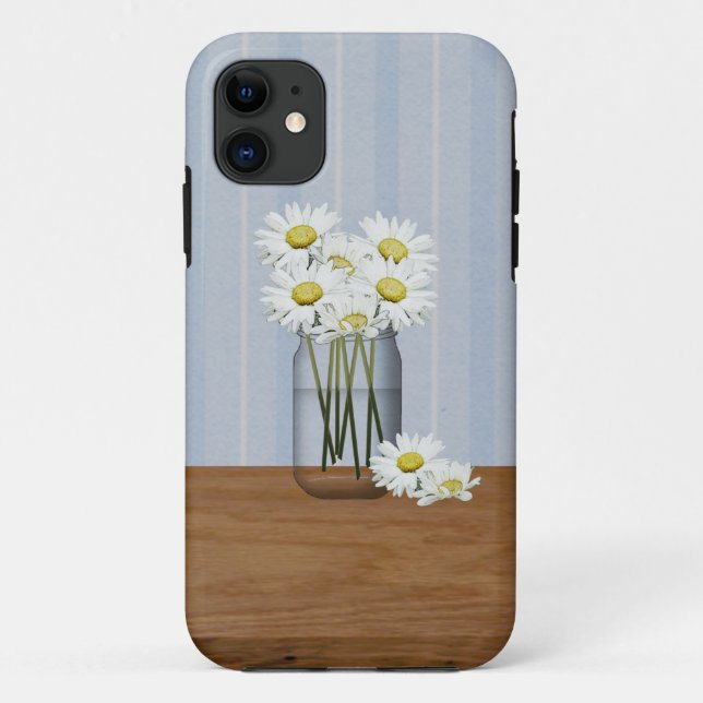 Capa Para iPhone Da Case-Mate Mason Jar Of Daisies (Verso)