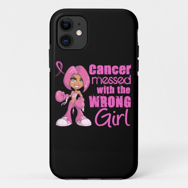 Capa Para iPhone Da Case-Mate Menina 1 do combate do cancro da mama (Verso)
