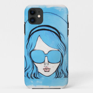Capa Para iPhone Da Case-Mate Menina azul 1 dos vidros