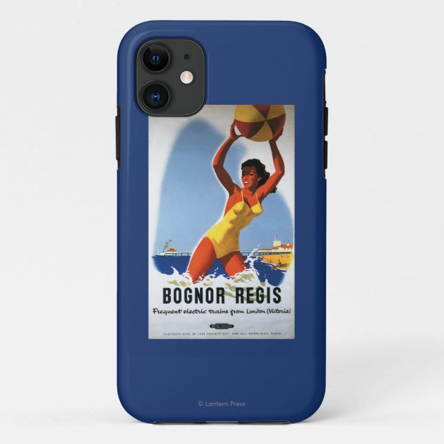 Capa Para iPhone Da Case-Mate Menina das estradas de ferro e poster britânicos (Verso)