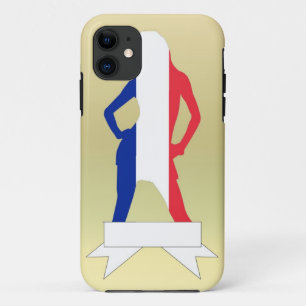 Capa Para iPhone Da Case-Mate Menina francesa em fundo de ouro