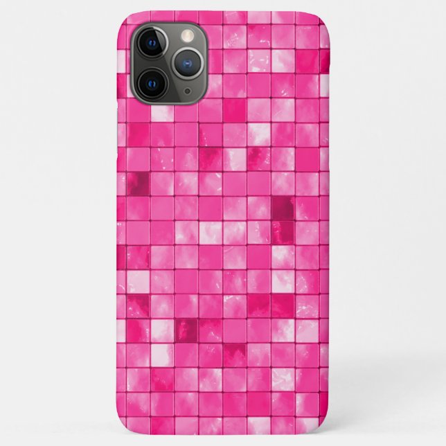 Capa Para iPhone Da Case-Mate Menina Fuchsia/Elegante de Padrão Geométrico de Az (Verso)