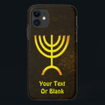 Capa Para iPhone Da Case-Mate Menorah Flame<br><div class="desc">Uma renderização digital marrom e dourada da menorah judia de sete ramificações (hebraico: מְ נ וֹ רָ ‎). Adicione seu próprio texto. A menorah de sete ramificações, usada no santuário portátil montado por Moisés na selva e, mais tarde, no Templo em Jerusalém, tem sido símbolo do judaísmo desde a Antiguidade...</div>