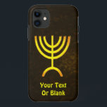 Capa Para iPhone Da Case-Mate Menorah Flame<br><div class="desc">Uma renderização digital marrom e dourada da menorah judia de sete ramificações (hebraico: מְ נ וֹ רָ ‎). Adicione seu próprio texto. A menorah de sete ramificações, usada no santuário portátil montado por Moisés na selva e, mais tarde, no Templo em Jerusalém, tem sido símbolo do judaísmo desde a Antiguidade...</div>