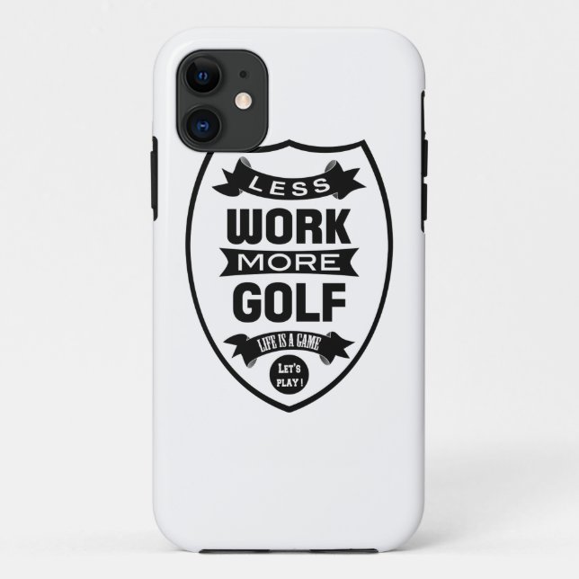 Capa Para iPhone Da Case-Mate Menos trabalho mais golfe (Verso)