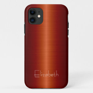 Capa Para iPhone Da Case-Mate Metal de aço inoxidável vermelho 2