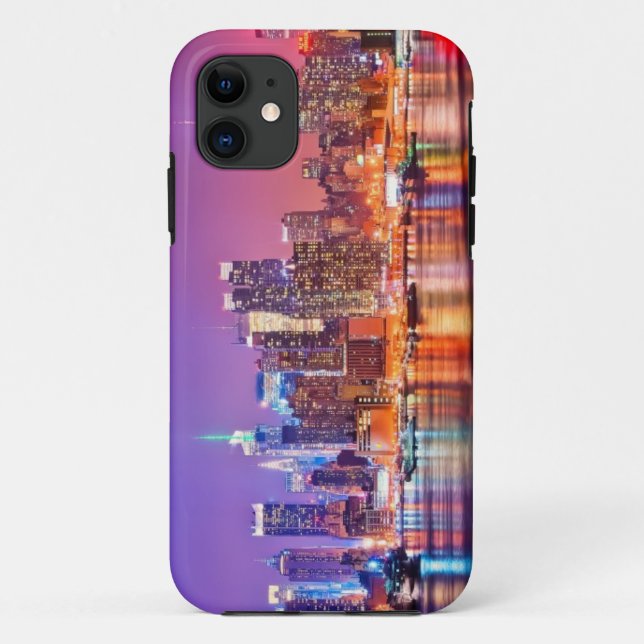 Capa Para iPhone Da Case-Mate Midtown Manhattan na noite com império Stae (Verso)