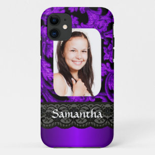 Capa Para iPhone Da Case-Mate Modelo de foto personalizado do local roxo e preto