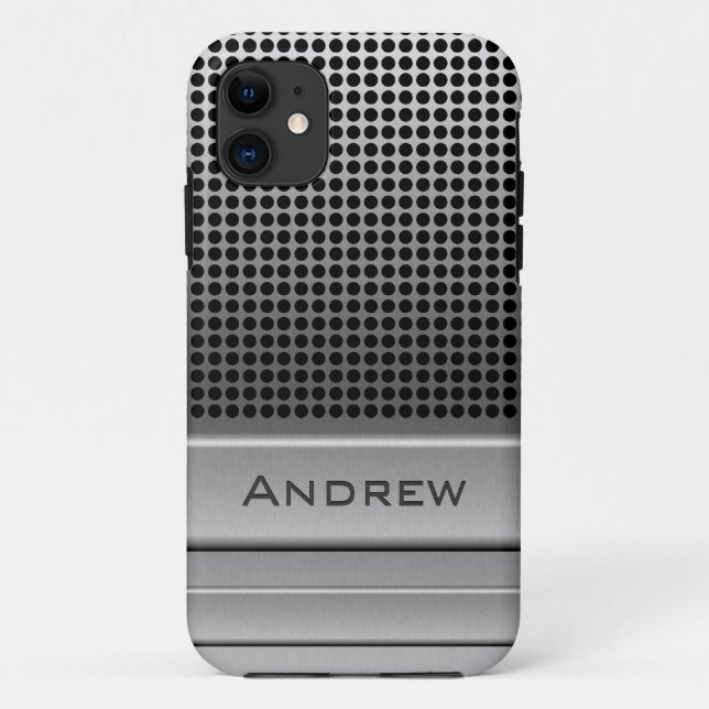 Capa Para iPhone Da Case-Mate Modelo retro do nome do microfone (Verso)