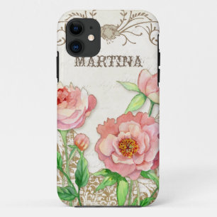 Capa Para iPhone Da Case-Mate Modern Vintage Peony Floral Swirls Personalizado