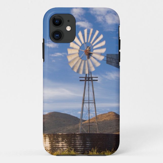 Capa Para iPhone Da Case-Mate Moinho de vento e barragem no Karoo ao nascer do s (Verso)