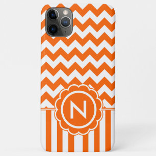 Capa Para iPhone Da Case-Mate Monograma alaranjado do ziguezague