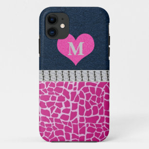Capa Para iPhone Da Case-Mate Monograma, azul, caso cor-de-rosa do iPhone 5 do