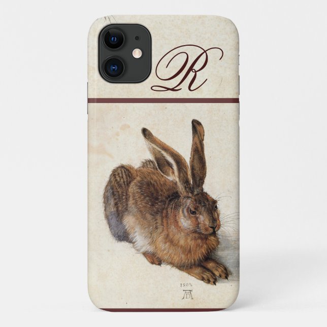 Capa Para iPhone Da Case-Mate Monograma do coelho (Verso)
