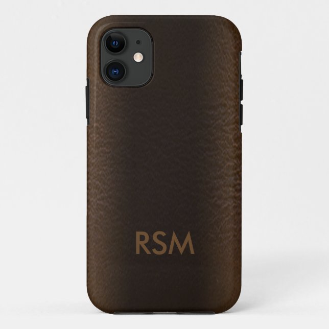 Capa Para iPhone Da Case-Mate monograma do couro-olhar do falso 5/5s (Verso)