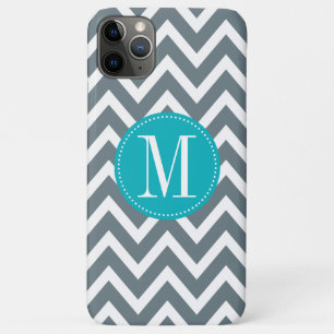 Capa Para iPhone Da Case-Mate Monograma Personalizado de Divisa Azul e Cinza
