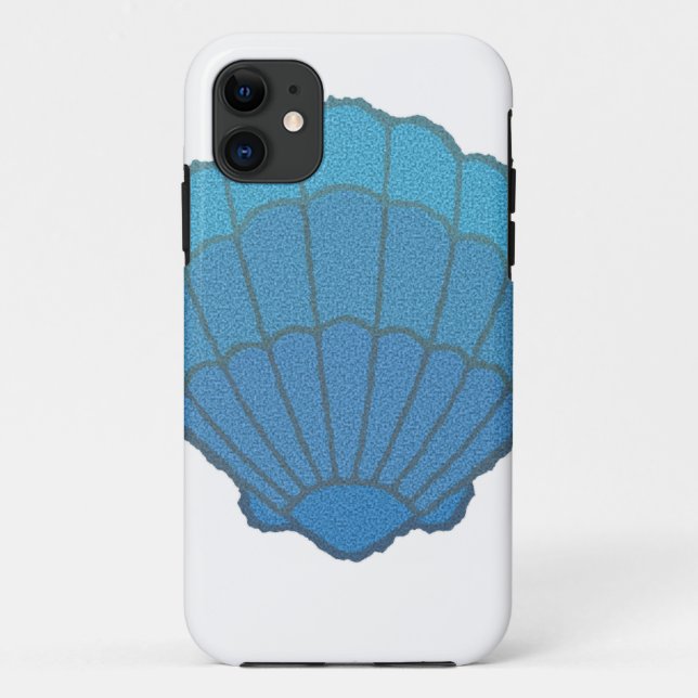 Capa Para iPhone Da Case-Mate Mosaico de Concha Marinha Azul (Verso)