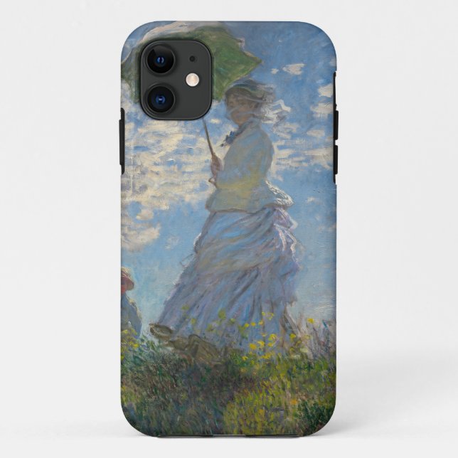 Capa Para iPhone Da Case-Mate Mulher de Monet com um parasol (Verso)