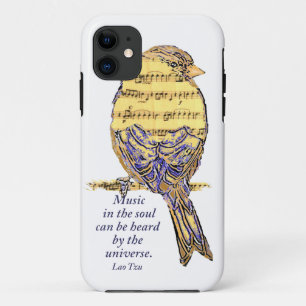 Capa Para iPhone Da Case-Mate Música no Pássaro da Nota de Música e Cota de Soul