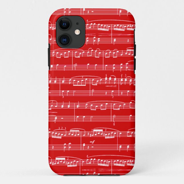 Capa Para iPhone Da Case-Mate música vermelha (Verso)